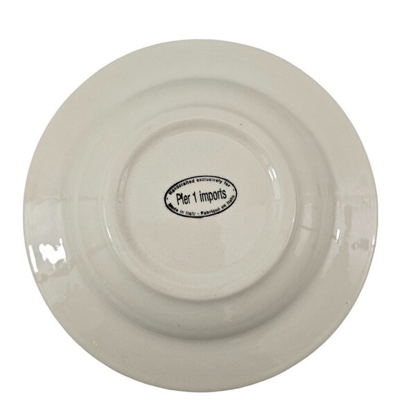 Pier 1 Imports Blue & White Fruit Basket Weave Rim Salad Pasta Bowls - Set of 3 - Picture 12 of 16